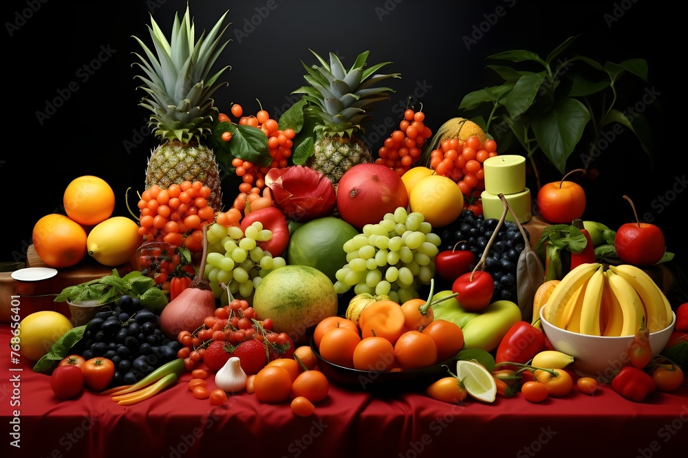 realista 3d representación exhibiendo el belleza y detalle de frutas ai generado Foto Pro
