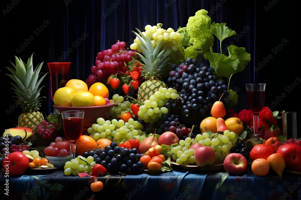 a group of fruit on a table
a group of fruit on a table