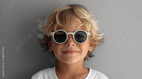 Wallpaper Mural portrait of a blond boy in sunglasses Torontodigital.ca