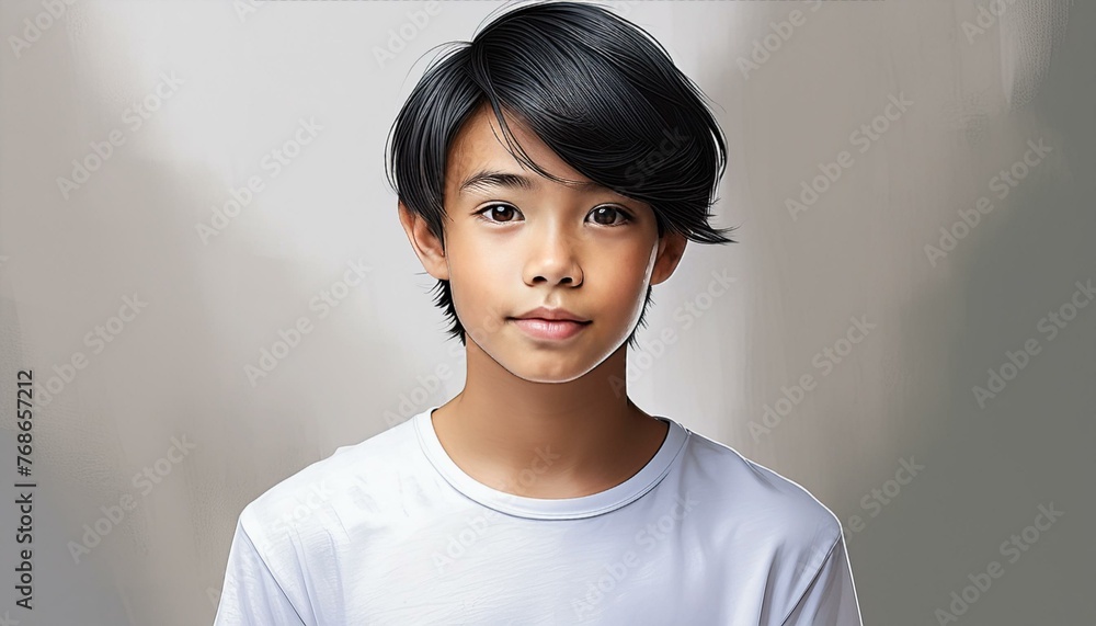 boy with short black hair boy with short black hair