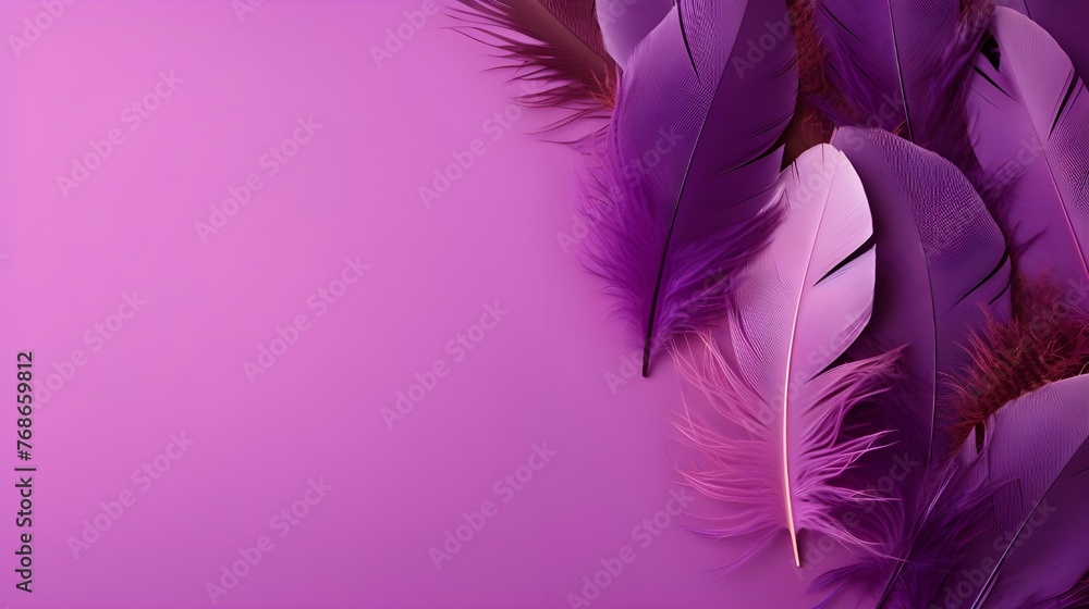Obraz premium Purple feathers wallpapers for iphone and android 