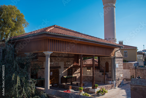 Historic Bayramiç Stone Bridge Mosque. The mosque where Mehmet Akif Ersoy's father Mehmet Tahir Efendi served. detail from the mosque photo