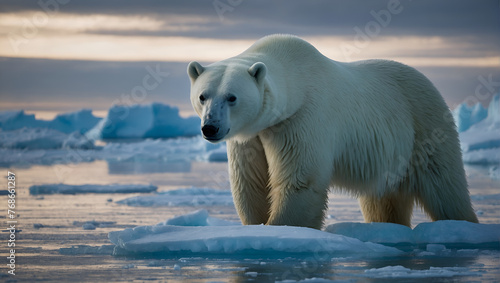 Majestic Polar Bear: King of the Ice in the Arctic Wilderness © ART Forge