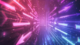 3d rendering of abstract background with glowing particles. Futuristic shape design. AI.
