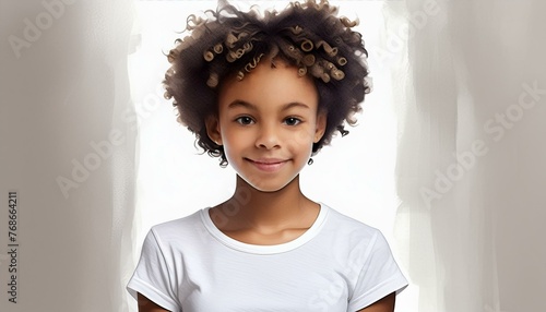 young girl with afro hair