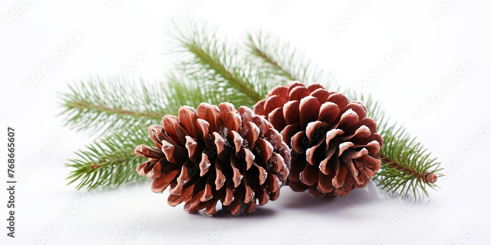 Fototapeta premium Pinecone isolated on white background with clipping path