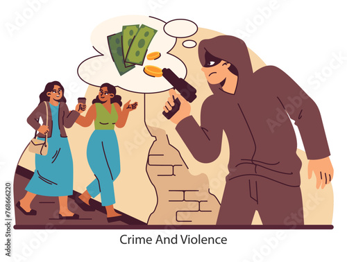 Urban safety. Flat vector illustration.