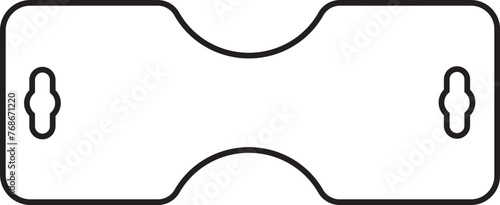 Necklace display card vector icon in line style with editable stock. Jewelry card. Necklace hang tag isolated on transparent background. Vector illustration Design Element for Web Page and Mobile App.