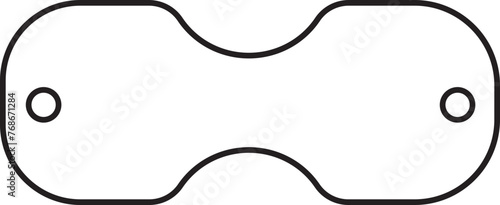 Necklace display card vector icon in line style with editable stock. Jewelry card. Necklace hang tag isolated on transparent background. Vector illustration Design Element for Web Page and Mobile App.
