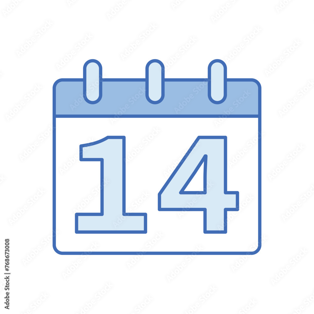 Blue Line Valentines Day vector icon Blue Line Valentines Day vector icon