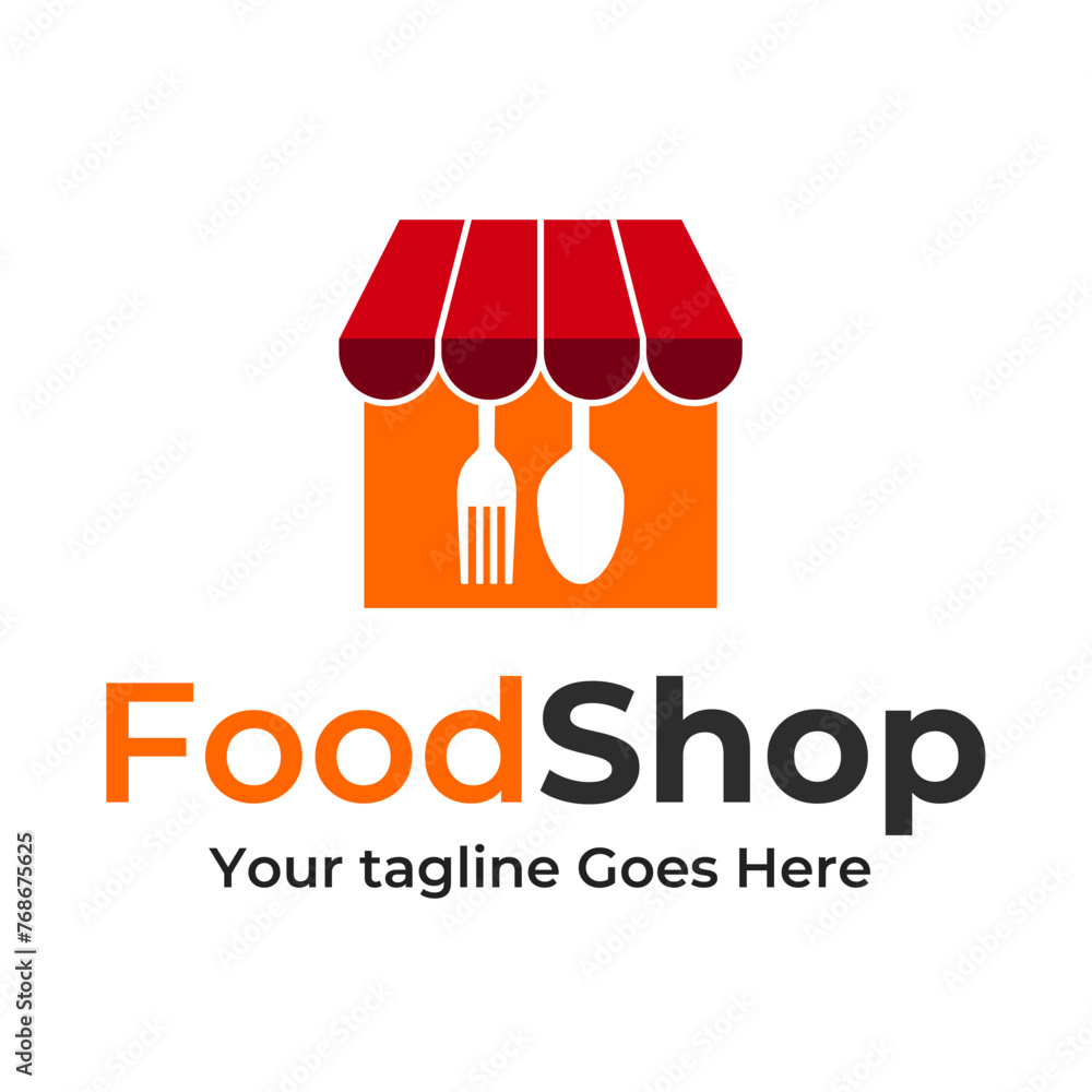 Food shopping logo or food logo. Unique Food Shopping And Retail Logo Template. Food shopping logo or food logo. Unique Food Shopping And Retail Logo Template.