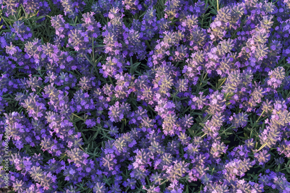 Fototapeta premium Scenic lavender fields offer a colorful meadow backdrop, radiating natural beauty and tranquility.