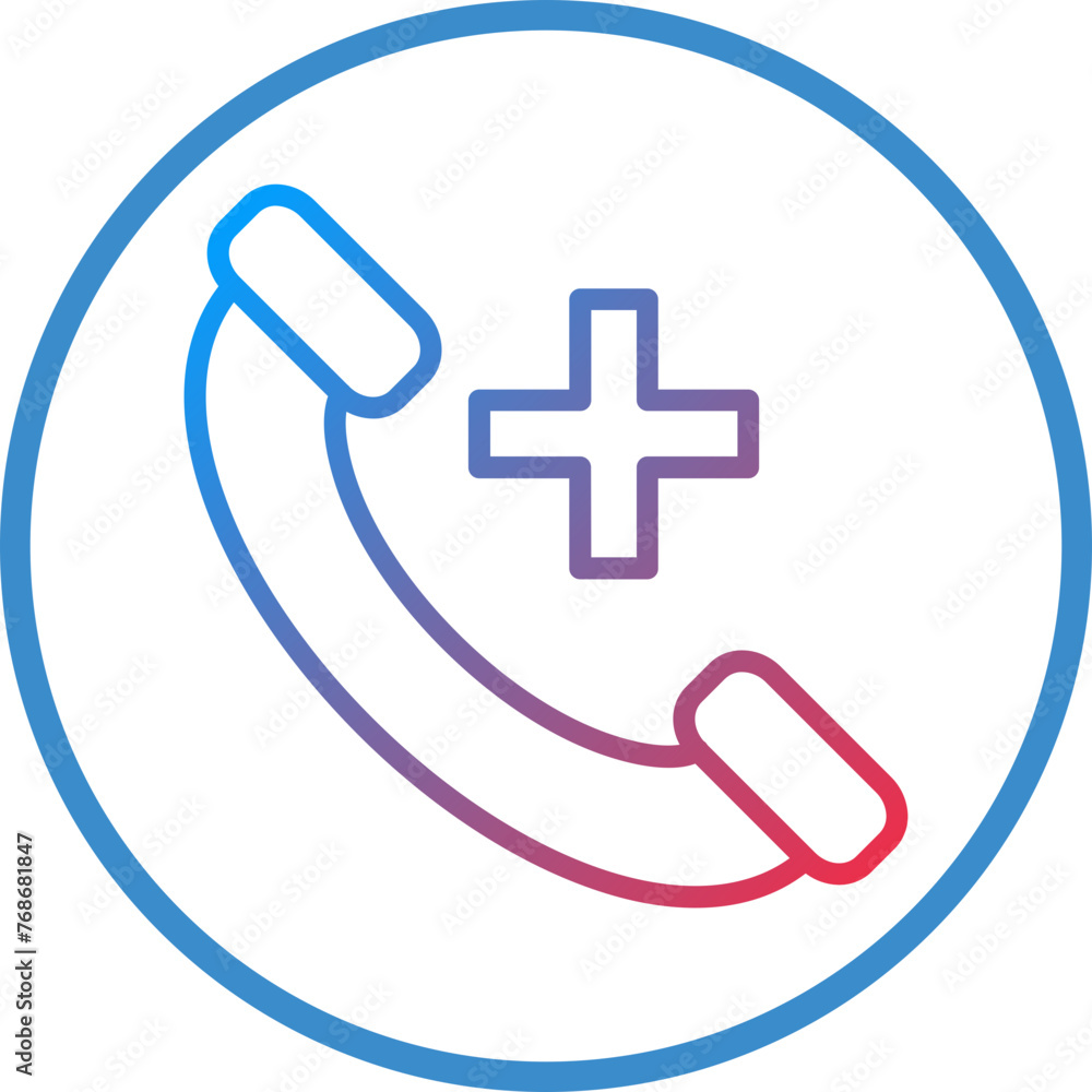 Fototapeta premium Vector Design Emergency Call Icon Style