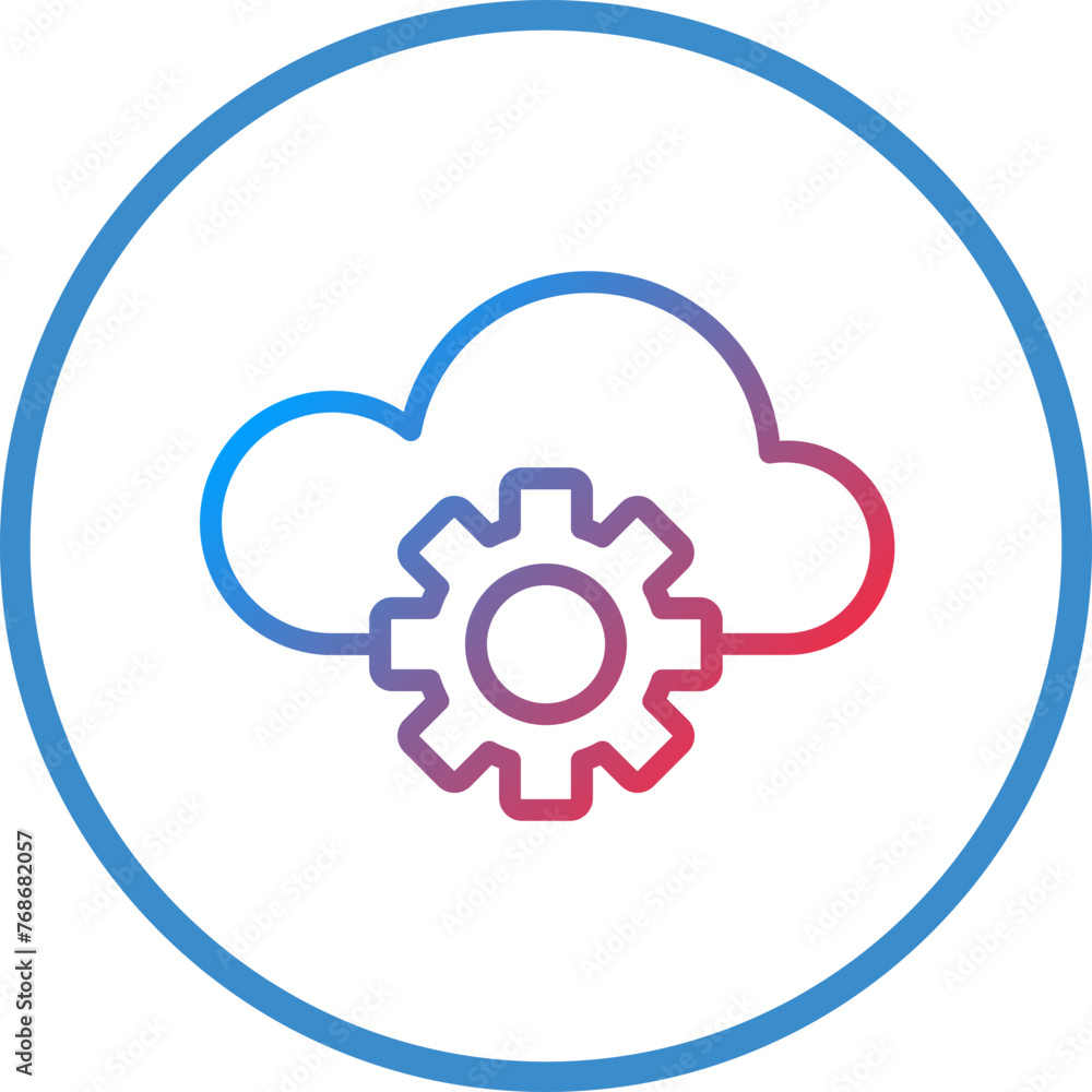 Vector Design Cloud Settings Icon Style Vector Design Cloud Settings Icon Style