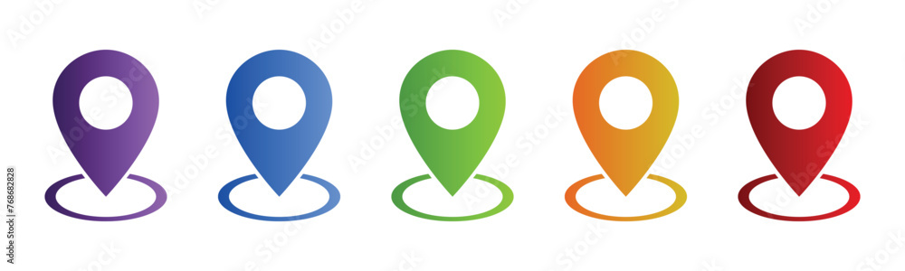 Pointer icon set.GPS navigation pointer. Geolocation signs set. Location map Pointer icon set.GPS navigation pointer. Geolocation signs set. Location map