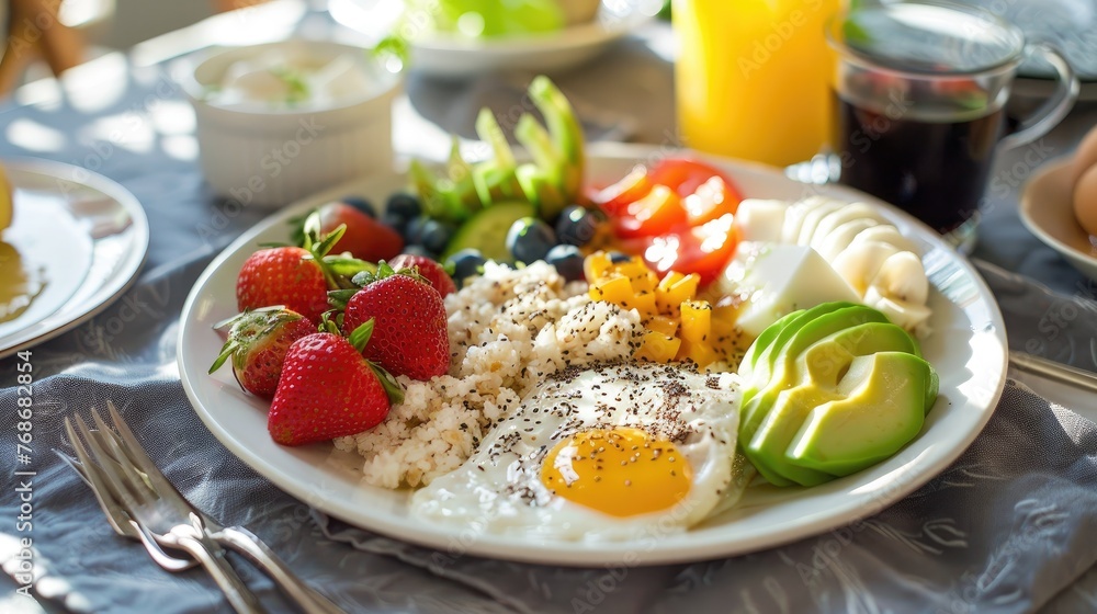 Breakfast border. Generative AI Breakfast border. Generative AI