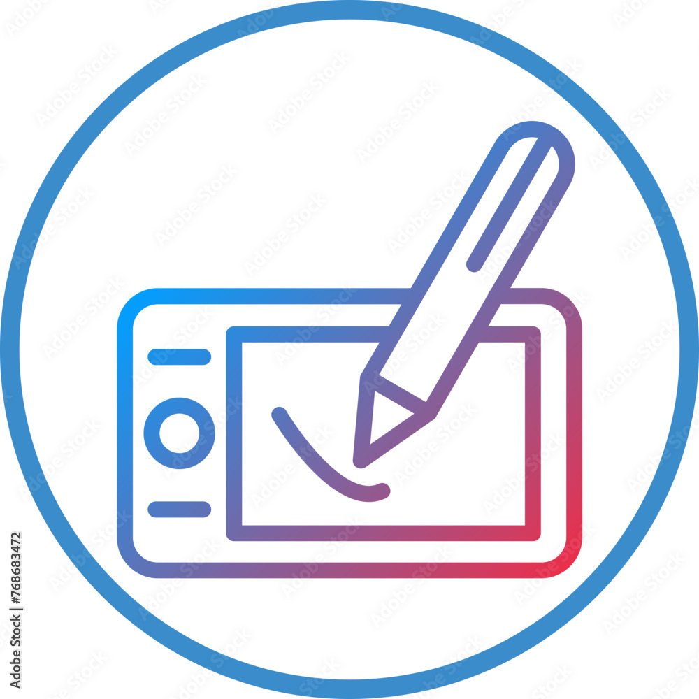 Vector Design Drawing Tablet Icon Style Vector Design Drawing Tablet Icon Style