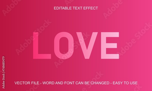 Editable text effect love mock up