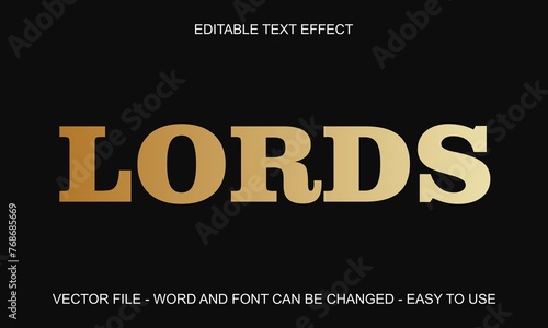 Golden white luxury editable text effect