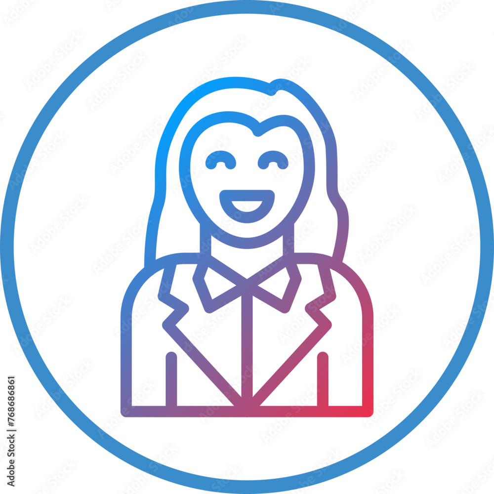 Vector Design Smiling Women Icon Style Vector Design Smiling Women Icon Style