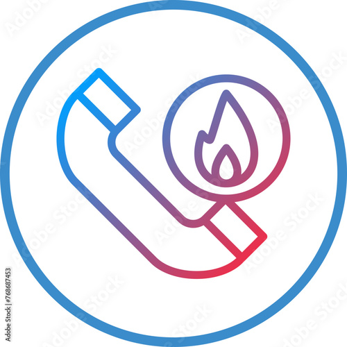 Vector Design Call 911 Icon Style
