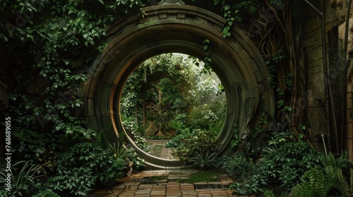 Portal archway leading to a realm of ancient magic.