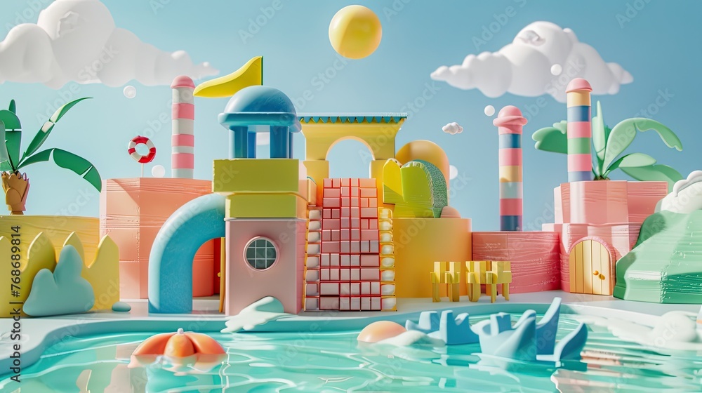 Summer concept. Generative AI Summer concept. Generative AI