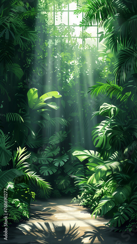 a screensaver made of greenery