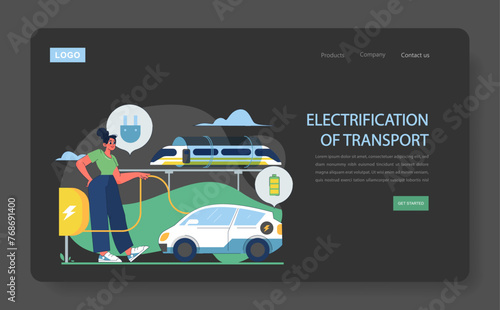 Electrification of Transport concept.