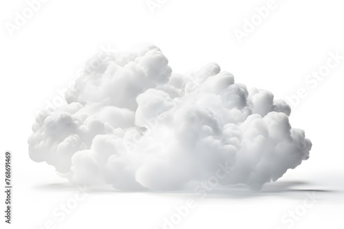 White soft clouds isolated on white background
