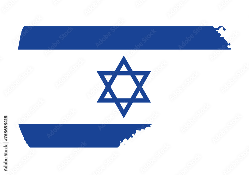 Israel flag with palette knife paint brush strokes grunge texture design. Grunge brush stroke effect