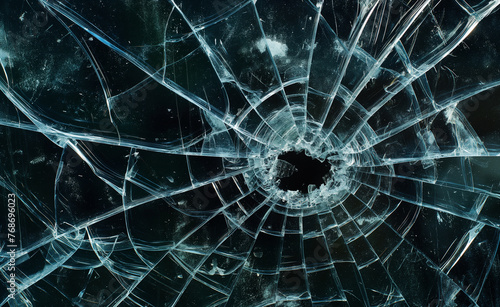 Shattered Fragments: Exploring Fragility and Violence through Broken Glass Texture