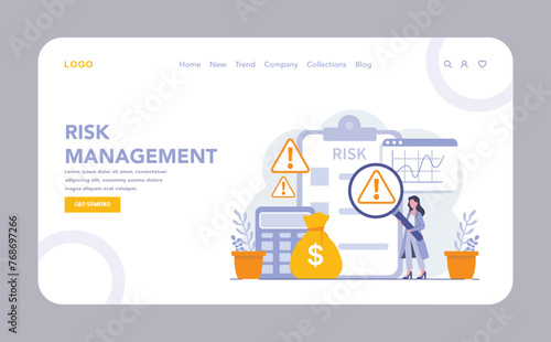 Strategic Management and Finance concept. Flat vector illustration.
