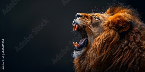 A Powerful Lion Character Letting Out a Gentle Yawn the King at Rest in a Dramatic Portrait