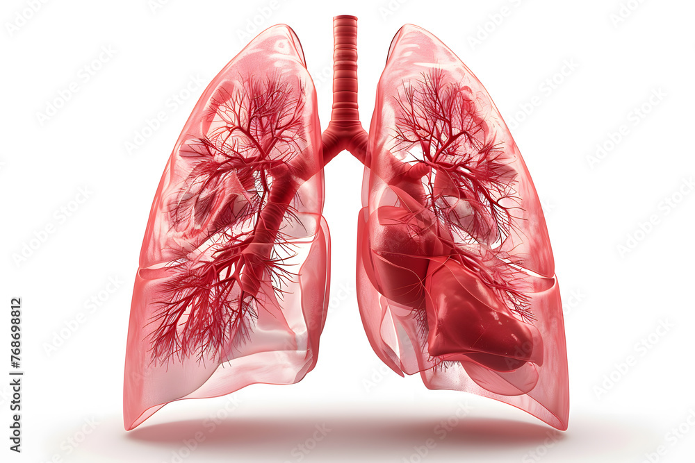Lungs human organ isolated on white background Lungs human organ isolated on white background