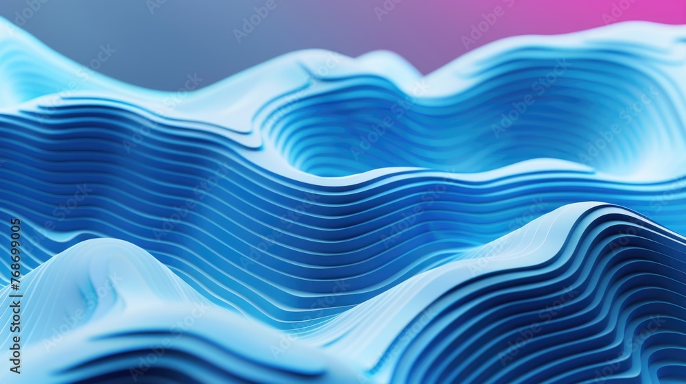 Abstract Blue Layered Waves Background Abstract Blue Layered Waves Background