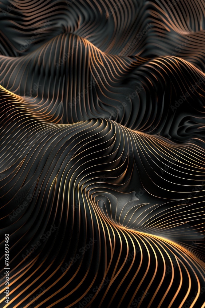 Copper Stripes on Black Texture Copper Stripes on Black Texture