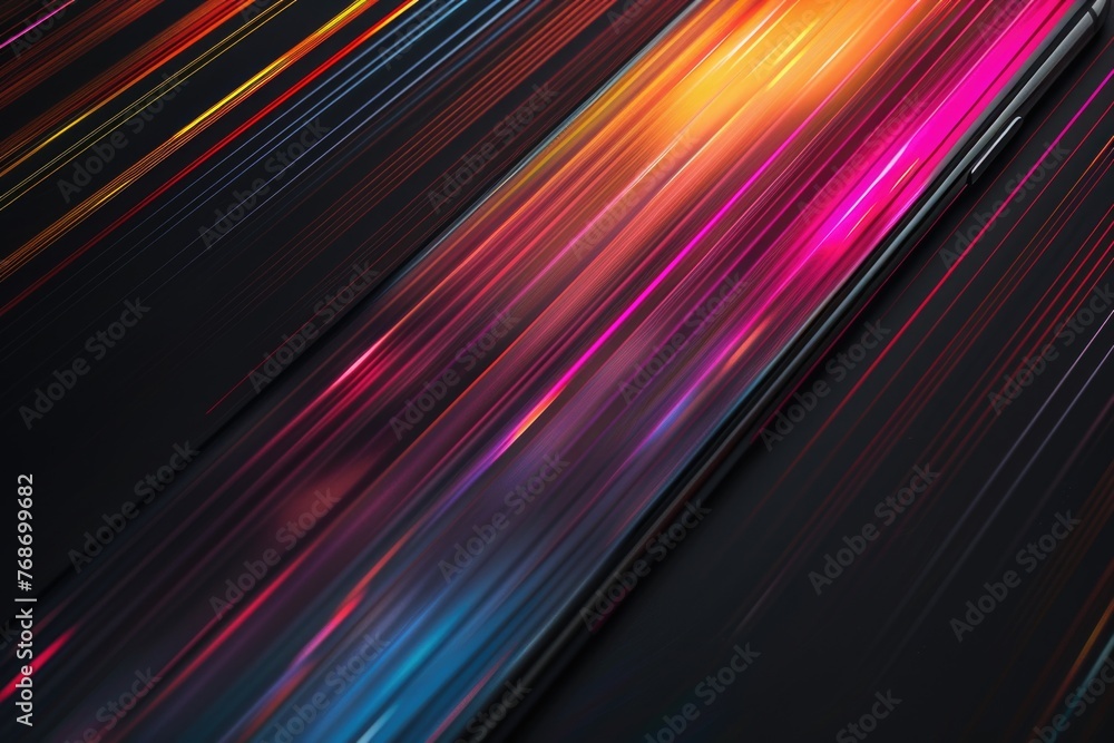 Abstract Colorful Lines on Dark Backdrop Abstract Colorful Lines on Dark Backdrop