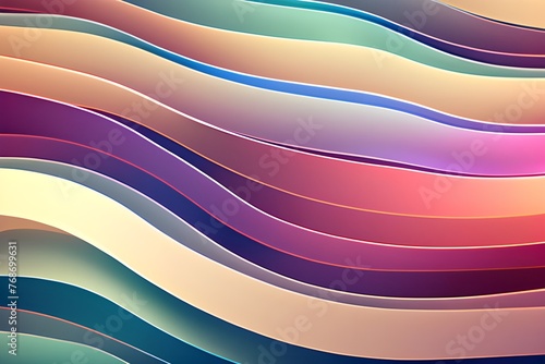  Colorful abstract wavy lines with smooth fluid shapes in pastel tones, minimal clean design digital art trending on artstation.