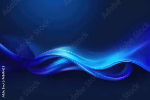 Abstract 3D liquid background, Abstract fluid 3d render holographic iridescent neon curved wave in motion dark background. ai generated