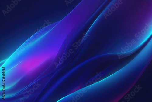 Abstract 3D liquid background, Abstract fluid 3d render holographic iridescent neon curved wave in motion dark background. ai generated