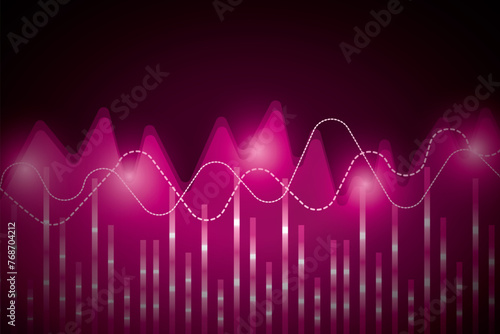 Forex and stock exchange chart vector illustration. Japanese candle stick graph of stock market trading. Finance and forex trade background