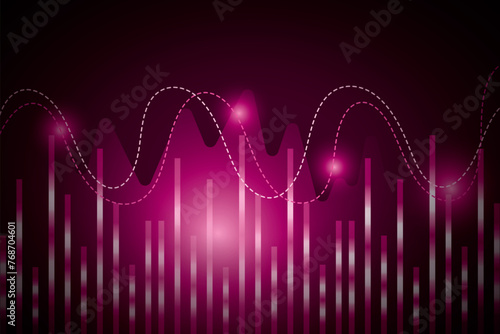 Forex and stock exchange chart vector illustration. Japanese candle stick graph of stock market trading. Finance and forex trade background