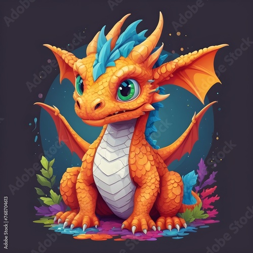Whimsical Baby Dragon Illustration © PATTERN WORLD