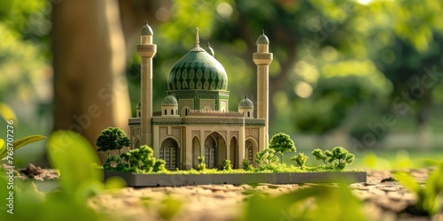 A Pretty Little Mosque in a Green Field
