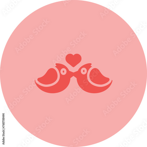 Lovebirds Vector Icon