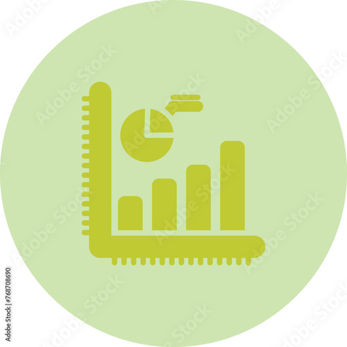 Graph Vector Icon photo