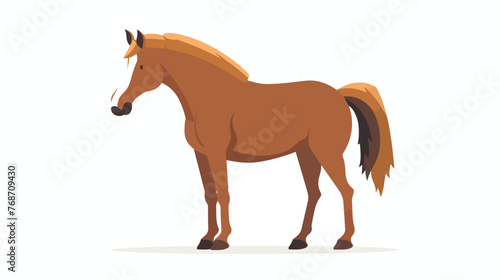 Horse icon flat vector