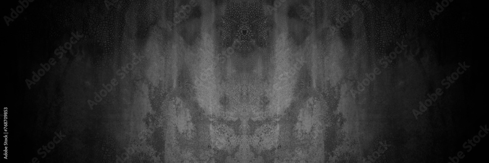 Naklejka premium Old wall texture smeared engine oil cement dark black gray background abstract grey color design are light with white gradient background.