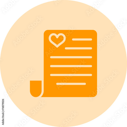 Love poem Vector Icon